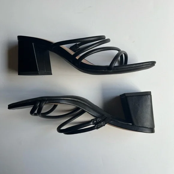 A New Day Blakely Black Mule Block Heels with Memory Foam Insole - Picture 3 of 4
